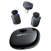 Бездротовий мікрофон ACEFAST R2 wireless lavalier microphones Type-C 2 мікрофона Black